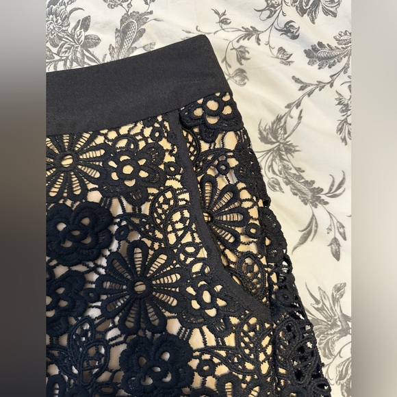 Black Lace Dress Shorts - Picture 3 of 3